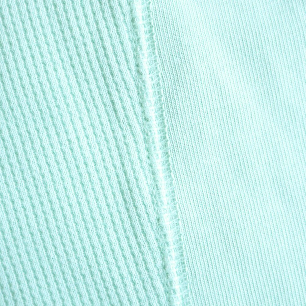 Wild Fable | Waffle Thermal Knit Relaxed Boxy Oversized Long Sleeve Aqua Jersey - Picture 4 of 12